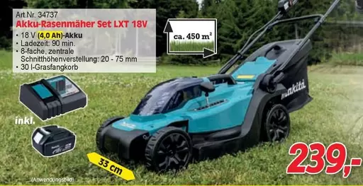 Makita - Akku-Rasenmäher Set LXT 18V