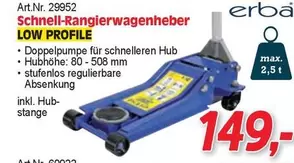 Schnell-Rangierwagenheber LOW PROFILE