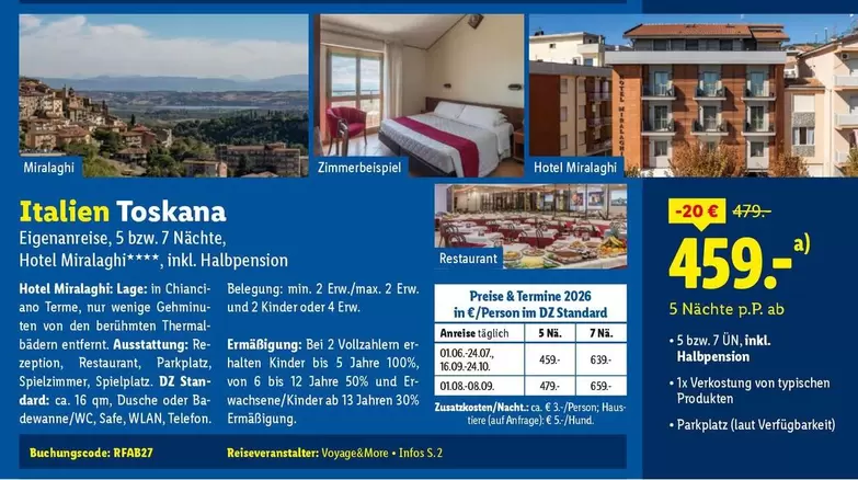 Kinder - Italien Toskana Eigenanreise 5 bzw. 7 Nächte, Hotel Miralaghi