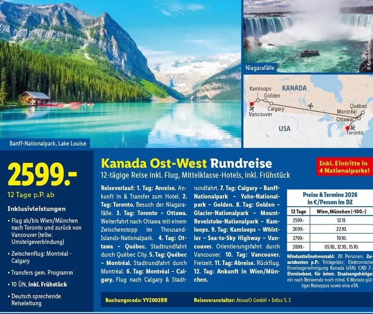 Park - Kanada Ost-West Rundreise