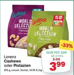 Lorenz Cashews oder Pistazien