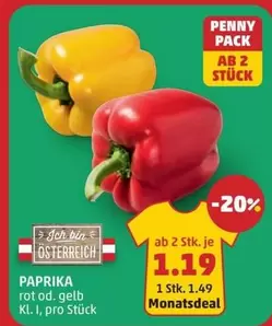 PAPRIKA rot od. gelb