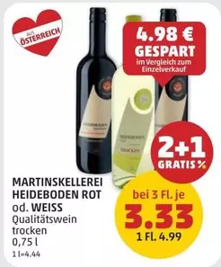 Weiss - MARTINSKELLER HEIDEBODEN ROT od. WEISS Qualit aetswein trocken