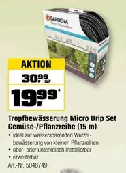 Gardena - Tropfbewässerung Micro Drip Set Gemüse-/Pflanzreihe (15 m) Nr. 5048749