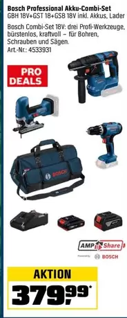 Bosch - Professional Akku-Combi-Set GBH 18V+GST 18V inkl. Akkus, Lader