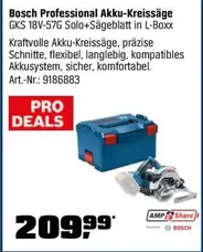 Bosch - Akku-Kreissäge GKS 18V-57G Solo+Sägeblatt in L-Boxx