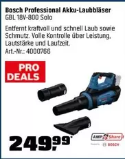 Bosch - Akku-Laubbläser GBL 18V-800 Solo