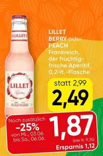 Lillet - BERRY oder PEACH