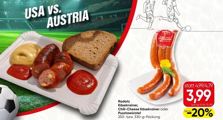 Käse-Krainer oder Chili-Cheese Krainer