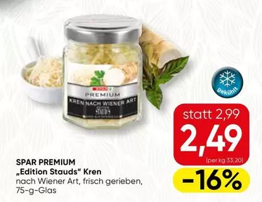 Kren - Edition Stauds  nach Wiener Art, frisch geriebenen, 75-g-Glas