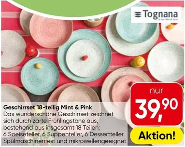Pink - Geschirrset 18-teilig