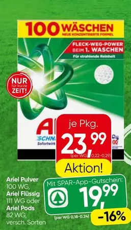Ariel Pulver, Ariel Flüssig oder Ariel Pods
