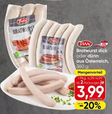Bratwurst dick oder dünn
