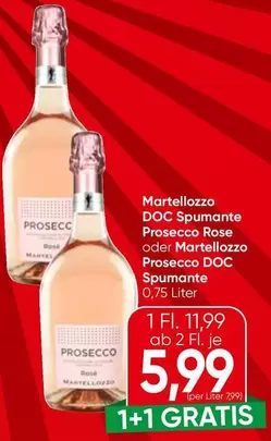 Martellozzo DOC Spumante Prosecco Rose oder Martellozzo Prosecco DOC Spumante