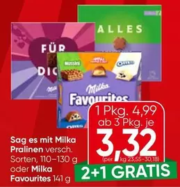 Milka - Pralinen versch. Sorten oder Favourites