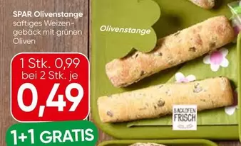 Weizen - Olivenstange saftiges -Gebäck mit grünen Oliven