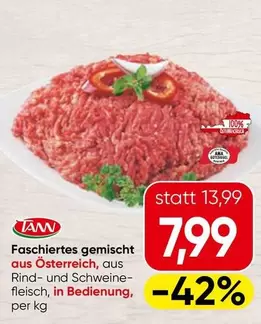 Ama - Faschiertes gemischt aus Österreich, aus Rind- und Schweinefleisch, in Bedienung
