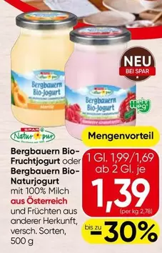 Bio - -Fruchtjoghurt oder -Naturjoghurt