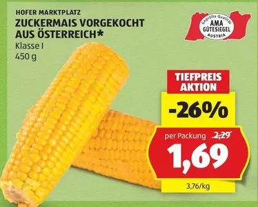 Ama - ZUCKERMAIS VORGEKOCHT AUS ÖSTERREICH