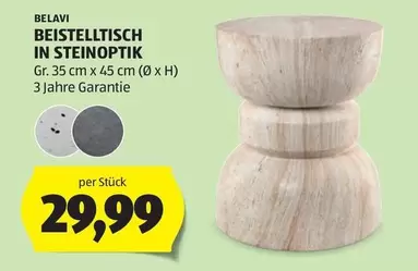 BEISTELLTISCH IN STEINOPTIK