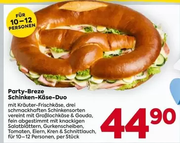 Kren - Party-Breze Schinken-Käse-Duo