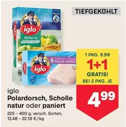 Polar dorsch, Scholle natur oder paniert