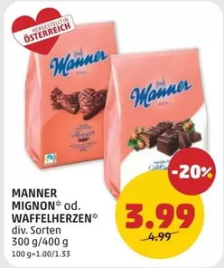 Manner - Mignon od. Waffelherzen
