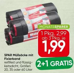 SPAR Müllsäcke mit Fixierband