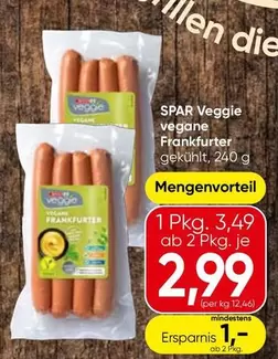 Veggie vegane Frankfurter