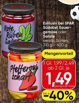 Südobst Sauer-gemüse oder Salate