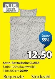 Satin-Bettwäsche CLARA