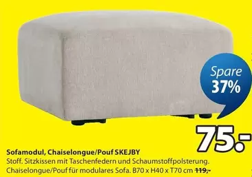 Sofamodul, Chaiselongue/Pouf SKEJBY