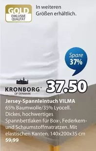Gold - Jersey-Spannleintuch VILMA