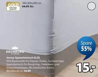 Gold - Jersey-Spannleintuch ELSE