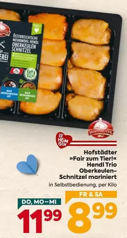 Hendl Trio Oberkeulen-Schnitzel mariniert