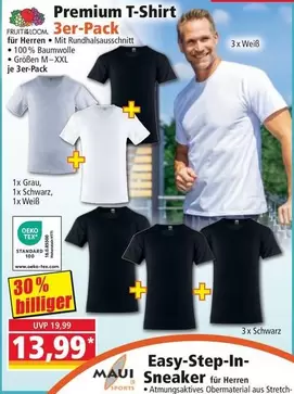Schwarz - Premium T-Shirt 3er-Pack