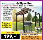 Grillpavillon ca. 240x150x240 cm Best.-Nr.: 1199023