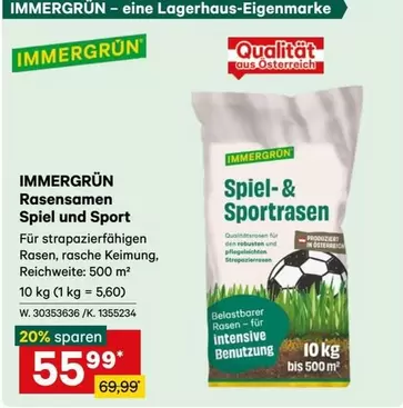 Rasensamen Spiel und Sport