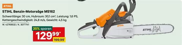 Stihl - Benzin-Motorsäge MS162