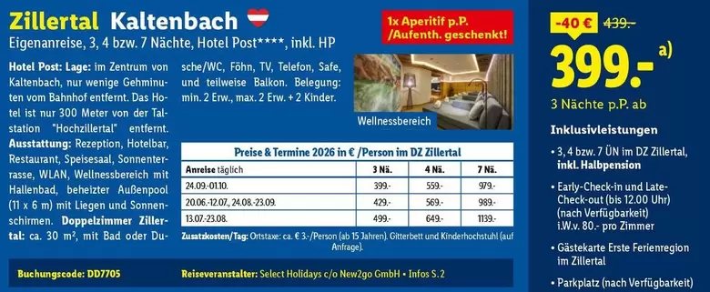 Hp - Zillertal Kaltenbach Eigenanreise