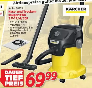 Free - Nass- und Trocken-sauger KWD 3 V-17/4/20F