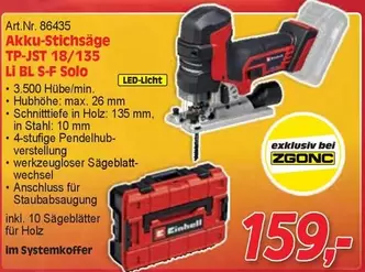 Einhell - Akku-Stichsäge TP-JST 18/135 Li BL S-F Solo