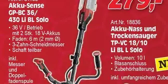 Akku-Sense GP-BC 36/430 Li BL Solo
