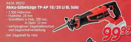 Einhell - Akku-Säbelsäge TP-AP 18/28 Li BL Solo