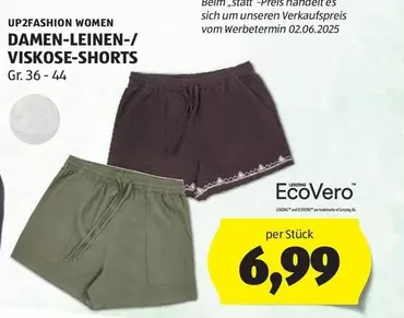 DAMEN-LEINEN-/-VISKOSE-SHORTS