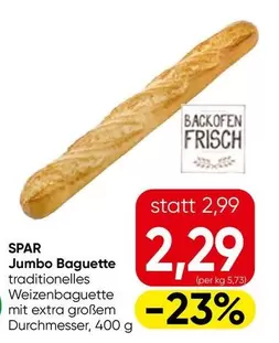 Jumbo Baguette traditionelles Weizenbaguette