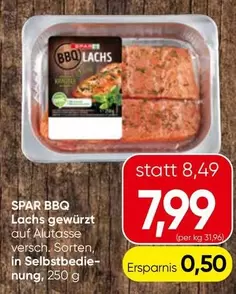 Lachs gewürzt auf Alutasse