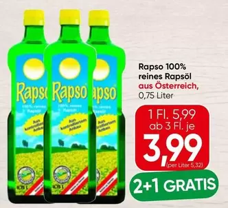 Rapso 100% reines Rapsöl