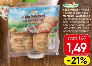 Bio - 4 -Weckerl mit -Sauerteig oder 4 -Mehrkorn-Weckerl mit -Roggen-Sauerteig
