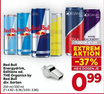 Red Bull - Energydrink, Editions od. THE Organics by div. Sorten